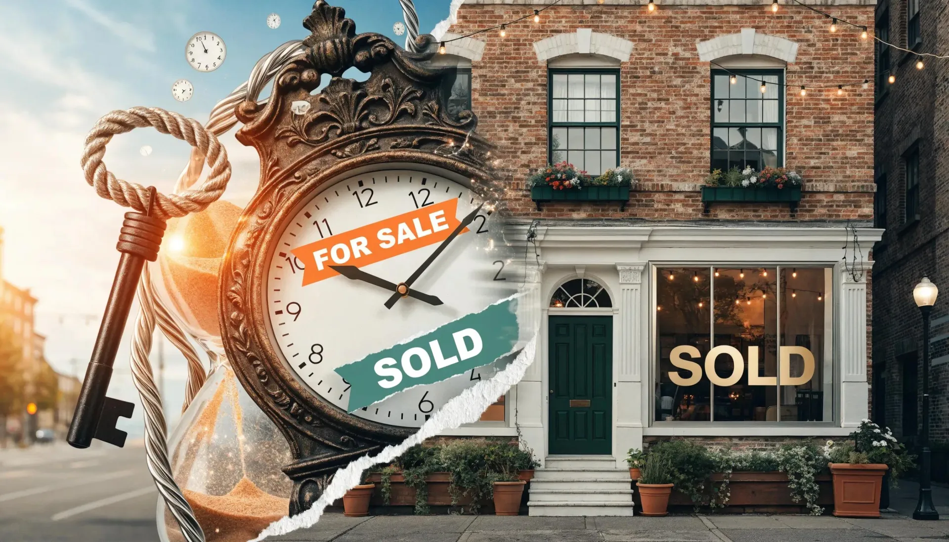 Conceptual visual of a fast home sale timeline moving from for sale to sold in Pierce County WA