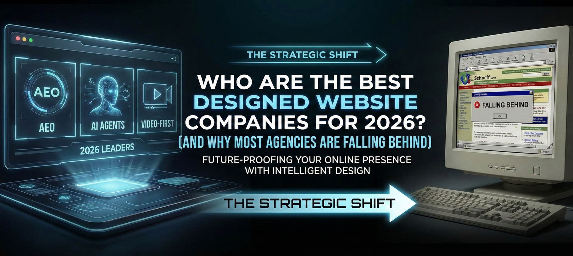 Business owner comparing web design agency options on a laptop while planning a website project
