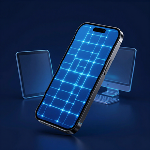 Mobile-first web design displayed across a smartphone, tablet, and desktop