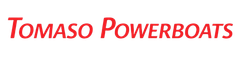 Tomaso Powerboats logo in red italic text on a white background