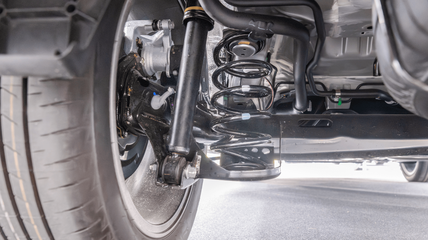 a picture of a car's suspension