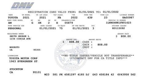 DMV Registration Services