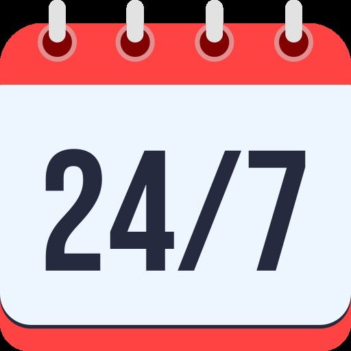 A red calendar icon with