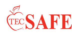 A red logo featuring a stylized apple outline with the letters 
