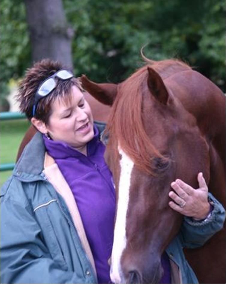 Ginny and a Brown Horse — Reno, NV — E3A Equine Experiential