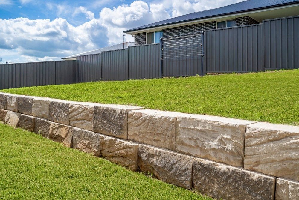 Neatly Manicured Lawn Slopes Upward — Banksia Turf In Bulahdelah, NSW