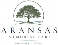 Aransas Memorial Park logo with a tree and Rockport, Texas text