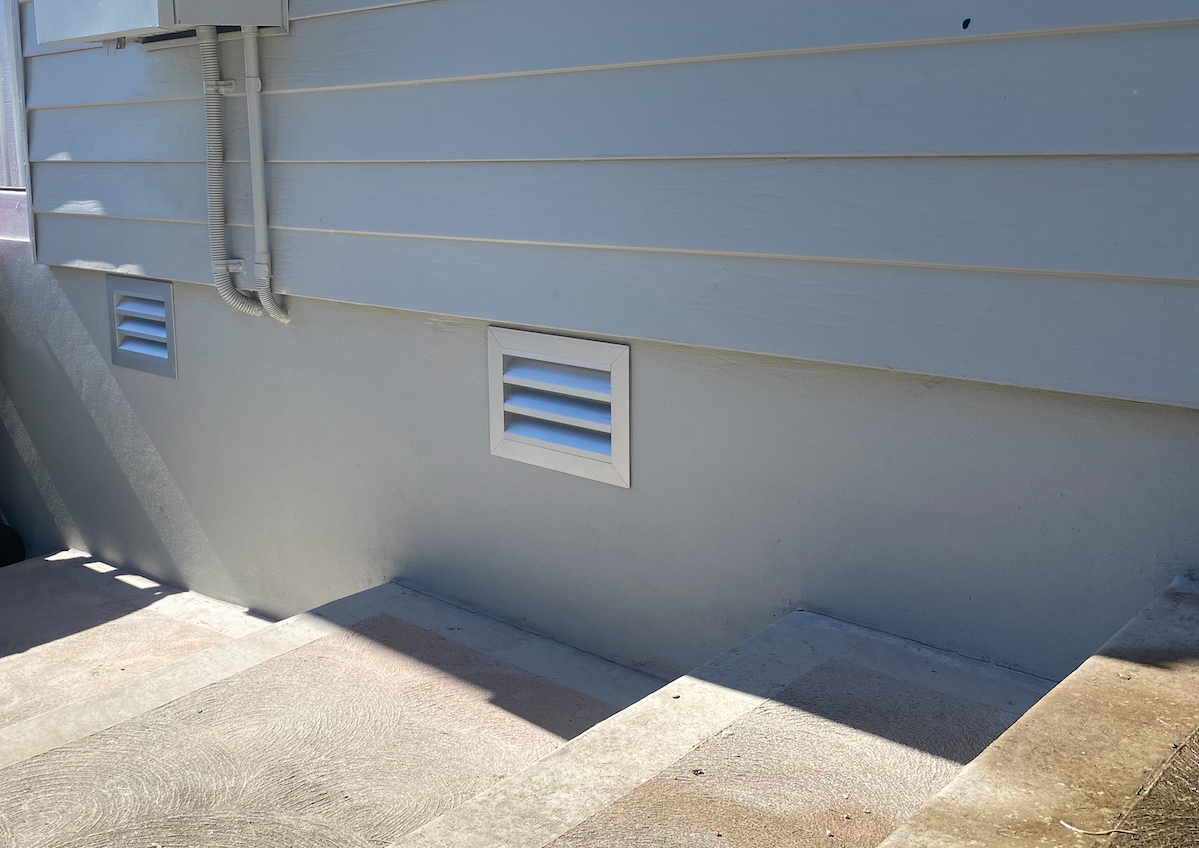 A sub-floor ventilation system installed by Lakeside Air & Electrical.
