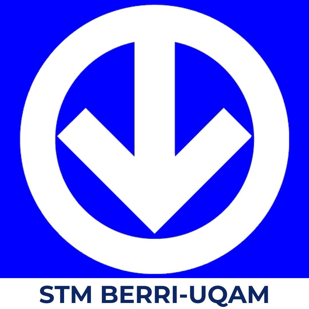 Un logo bleu et blanc pour la stm berri-uqam