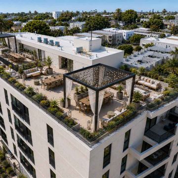 Arial view of the West Blvd modular project by West Modular