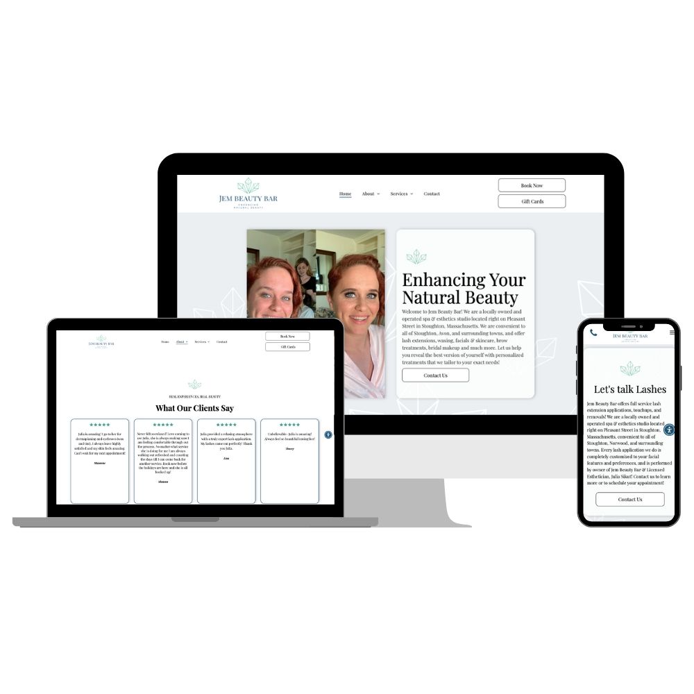 boston esthetician web design example