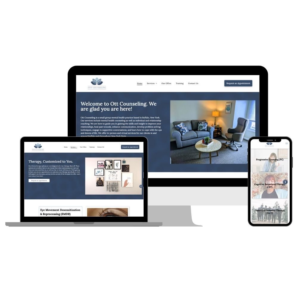 mental health counseling website new york web design example