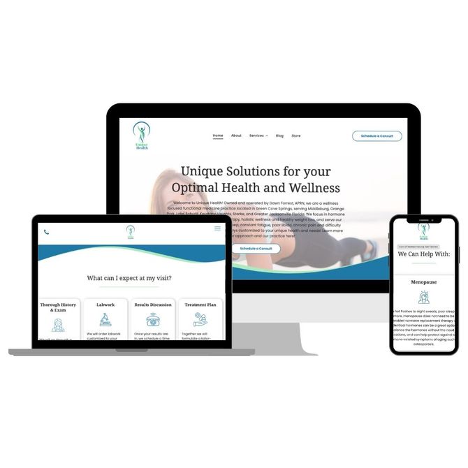 nurse practitioner website example web design