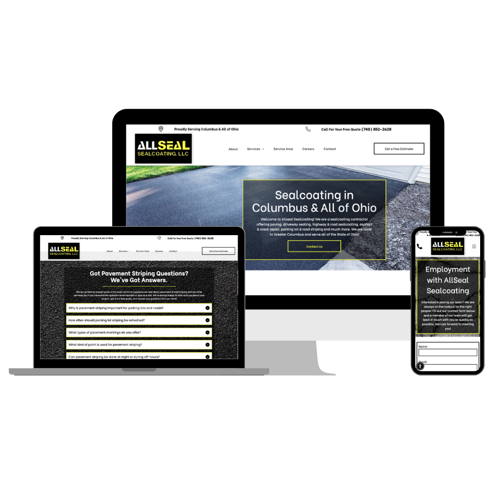 image of contractor web design work example