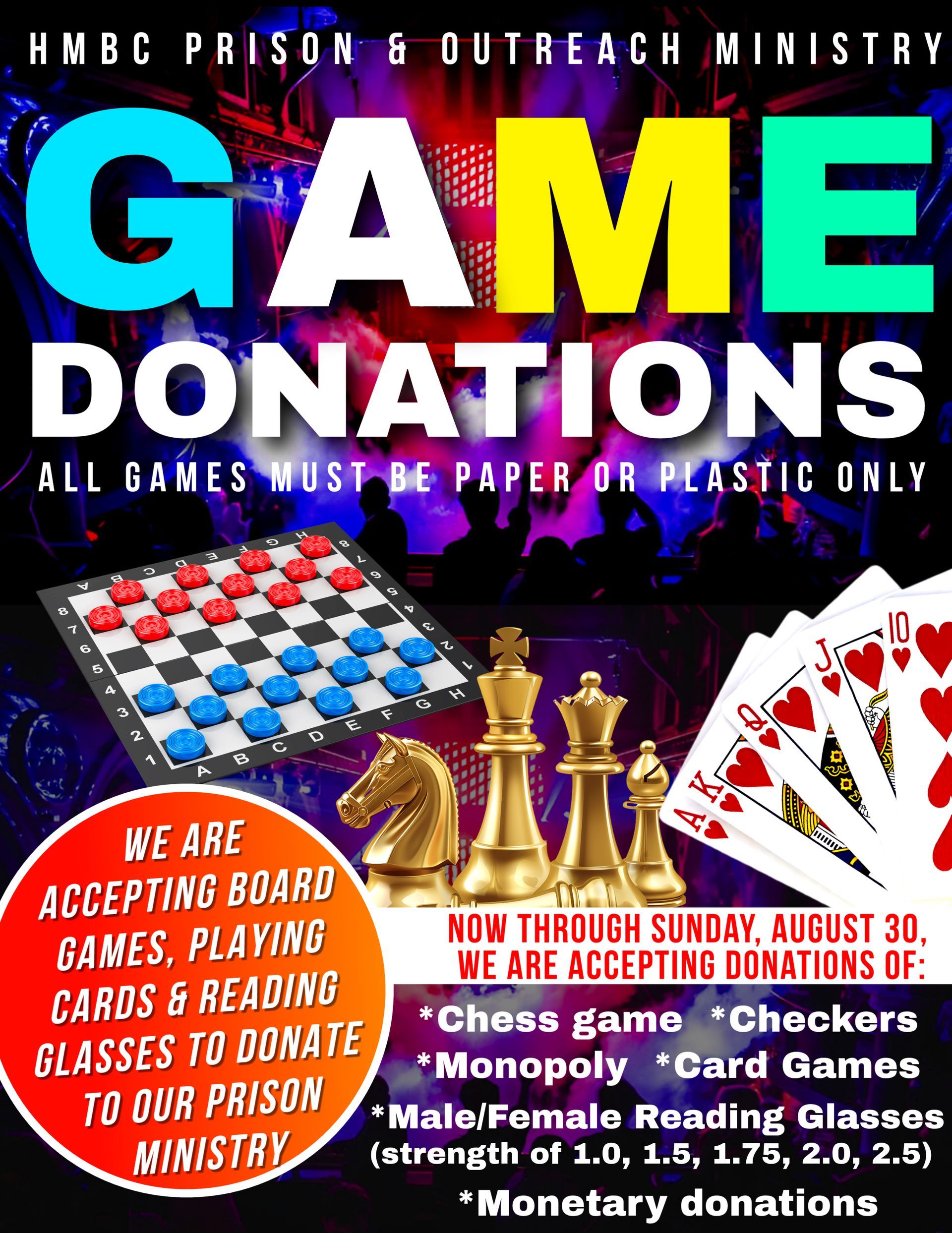 HMBC Game Donations PRINT for Information Table Donation Boxes