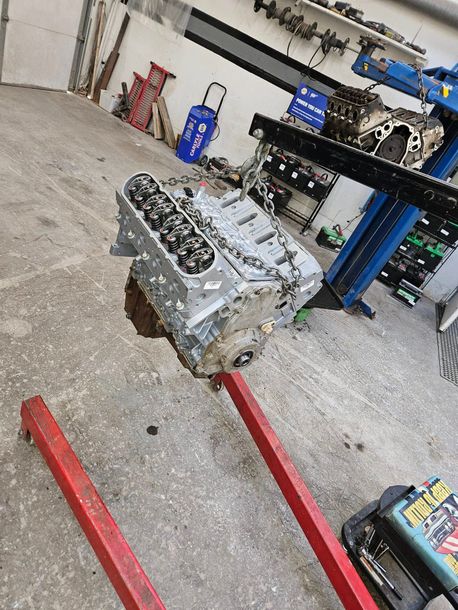 Engine Block On Stand In Auto Repair Shop | The Car Clinic LLC
