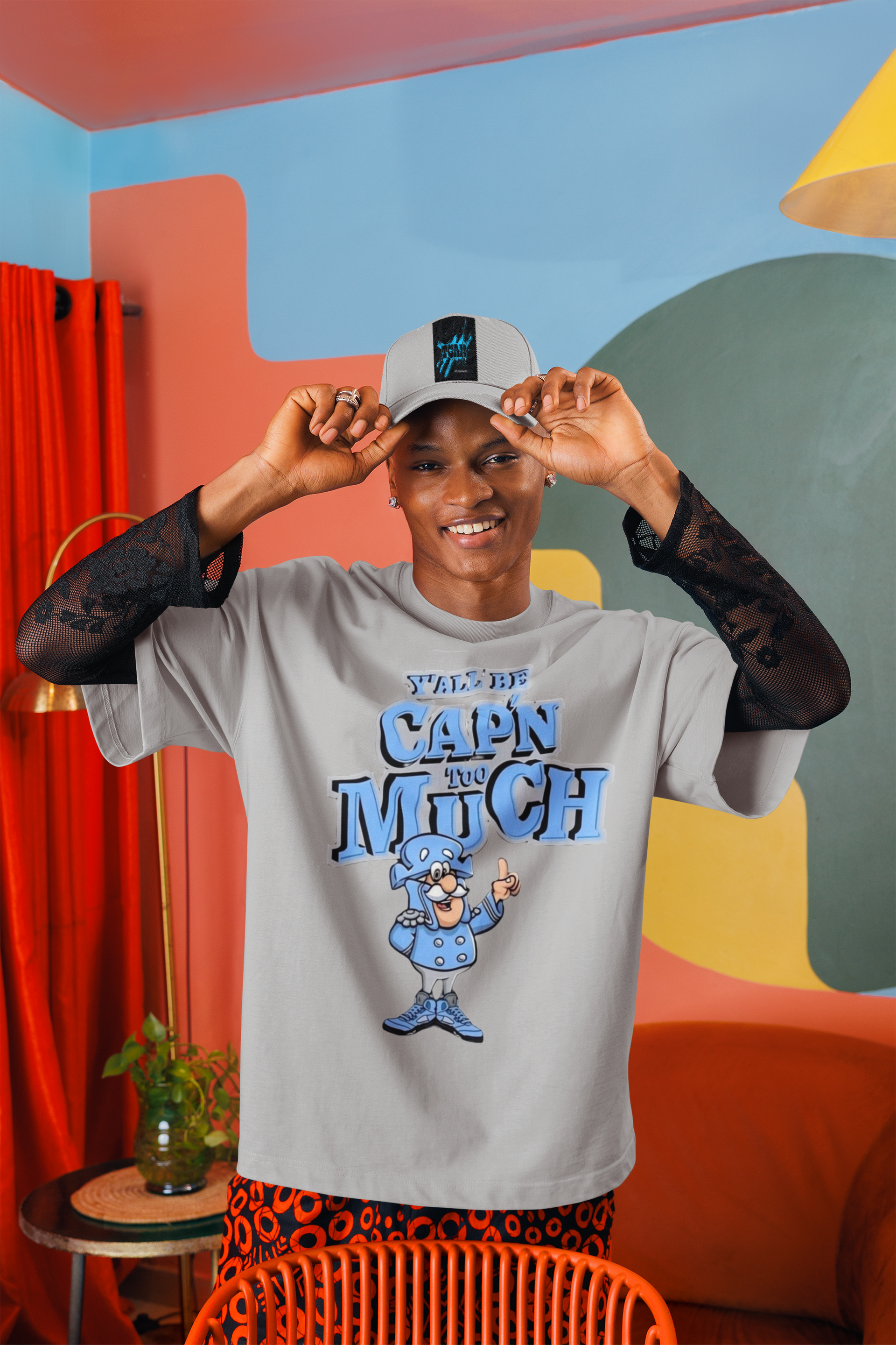 Cap'N Too Much Graphic T-Shirt