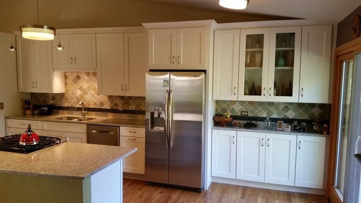 Custom cabinet for refrigerator