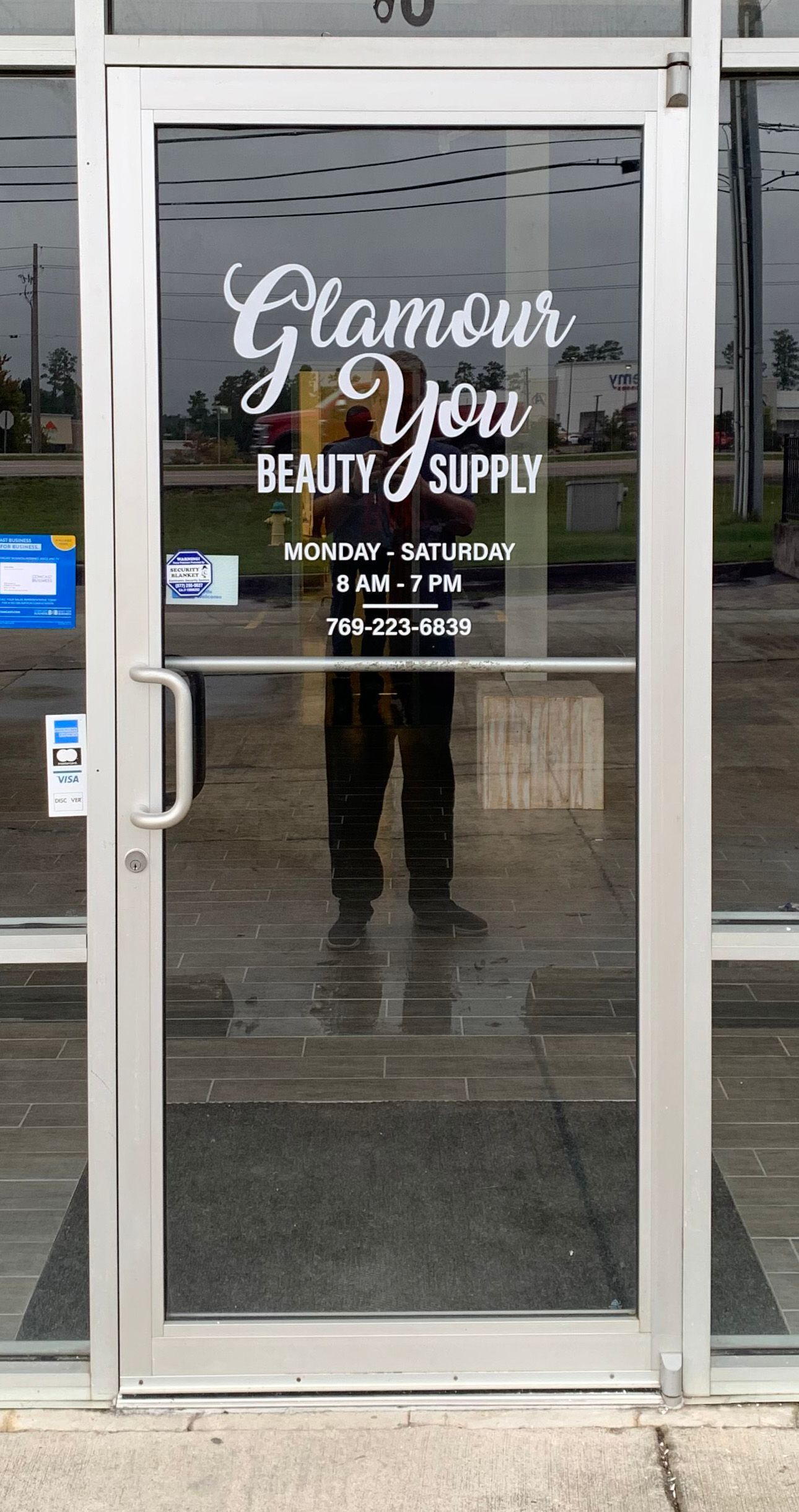 Glass storefront door for 