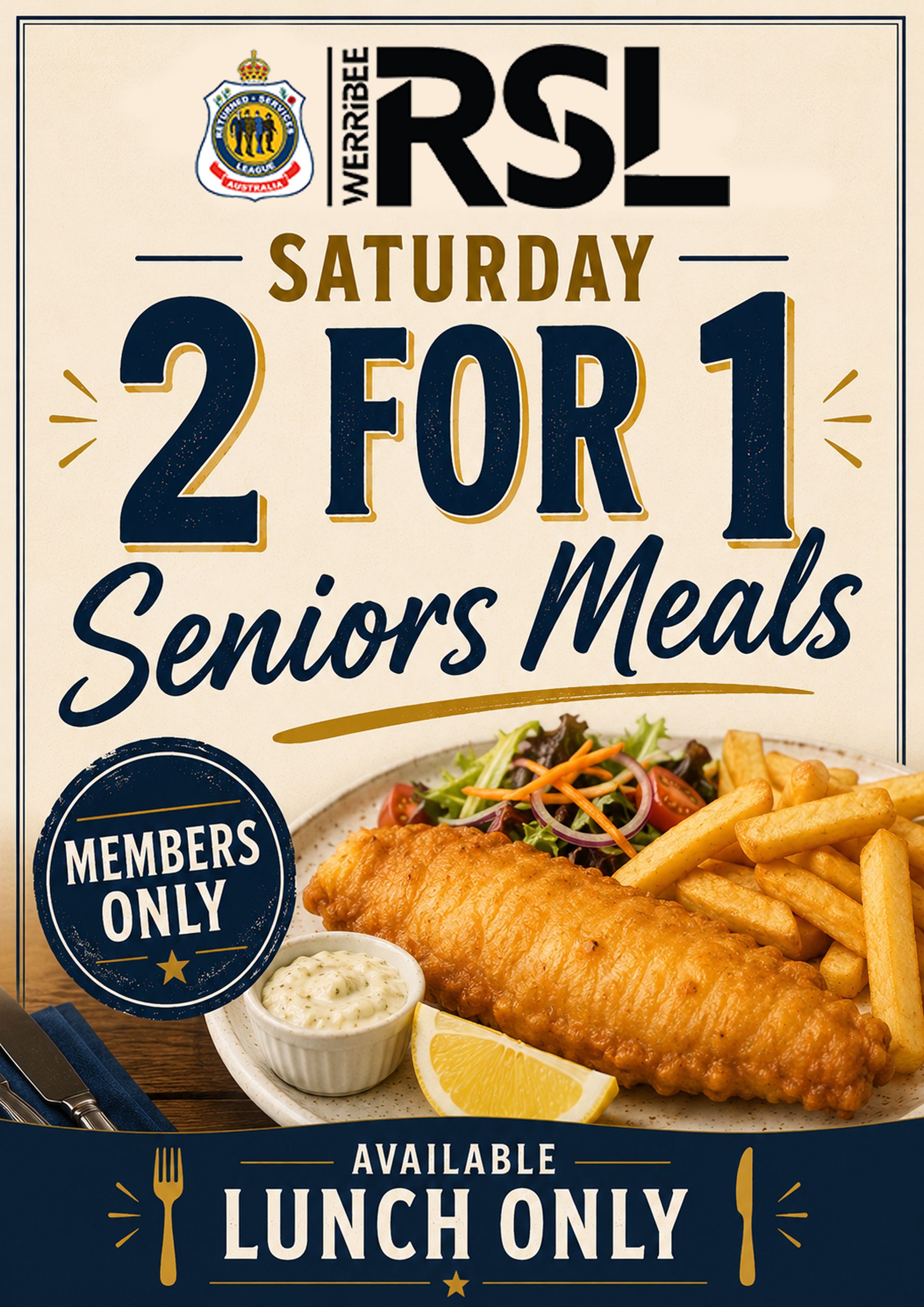 2 For 1 Seniors 
