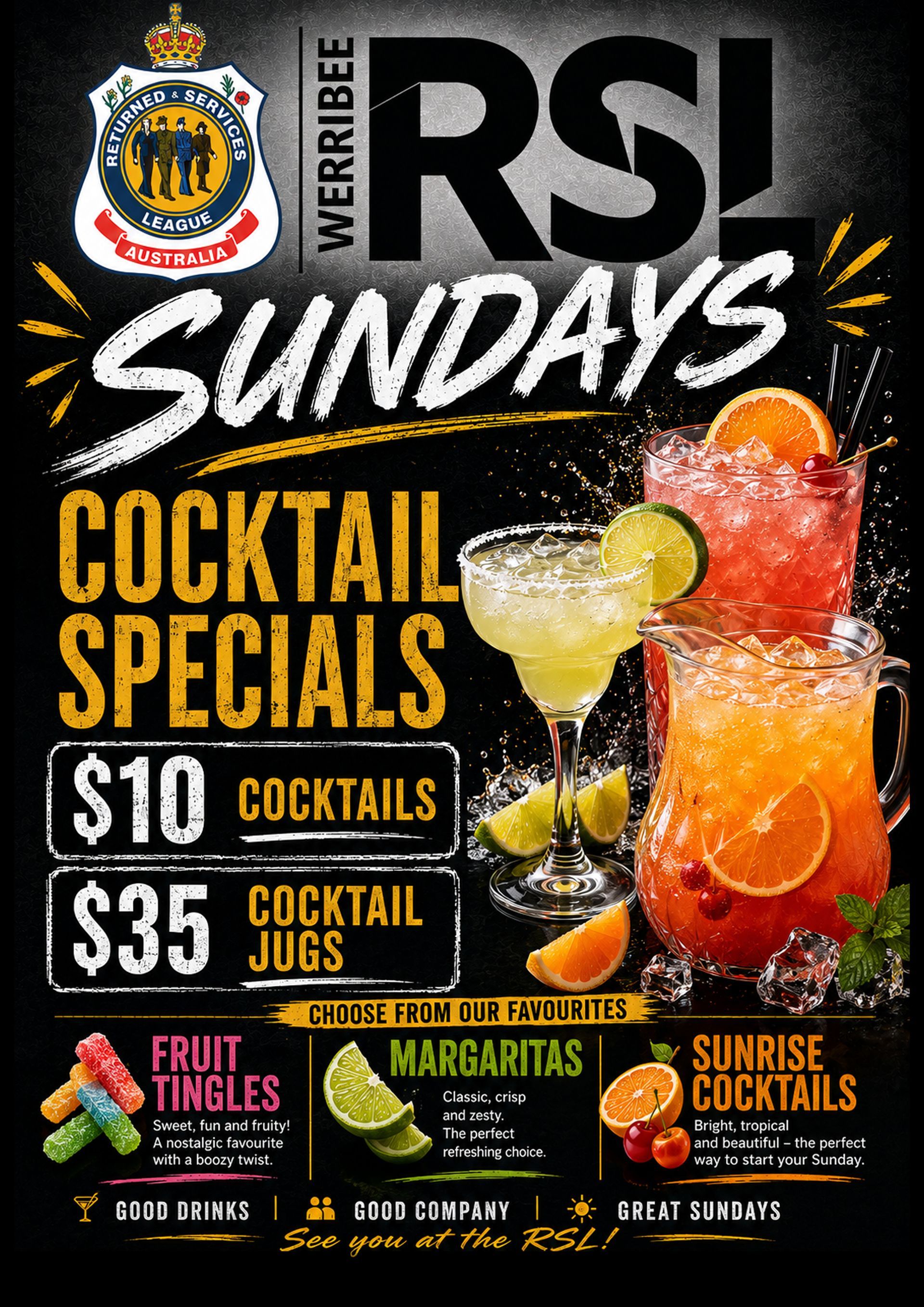 Sunday Cocktail Specials
