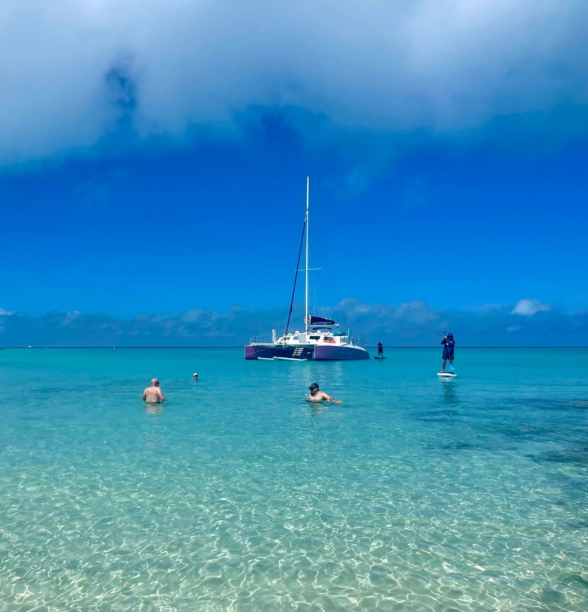 Shore exploring Bermuda Catamaran