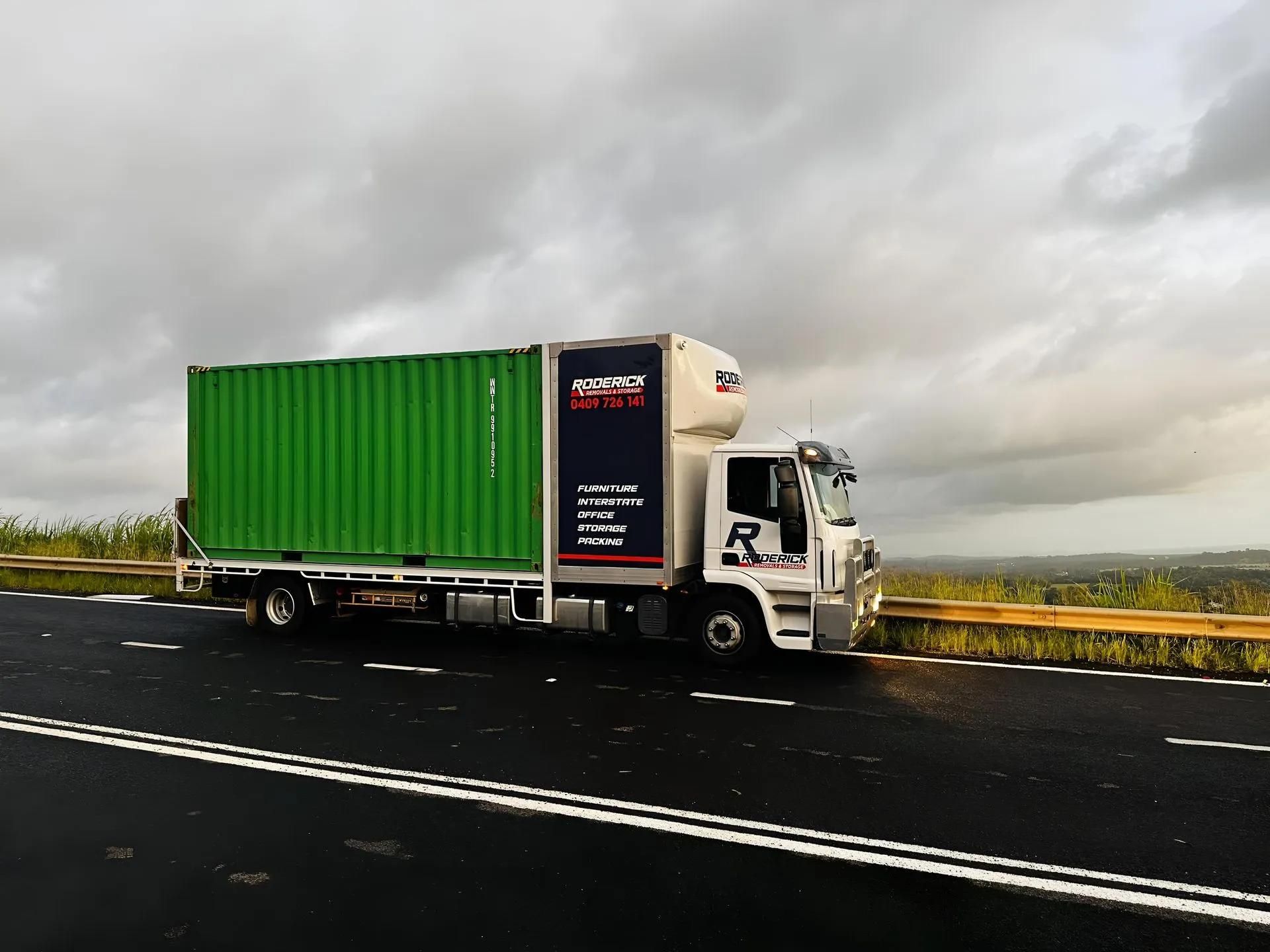 Office Relocation Checklist With Truck Carrying Office Equipment