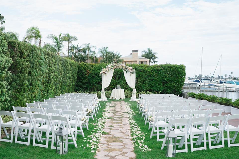 outdoor garden wedding ceremony in orange county