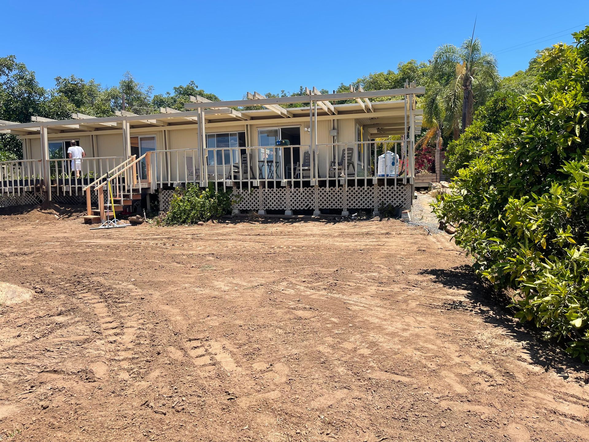 Landscape renovation before sod