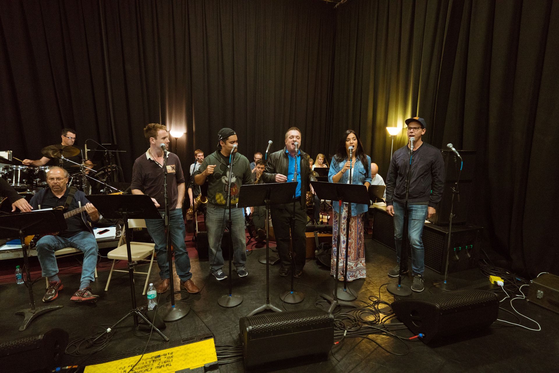 Music rehearsal with singers