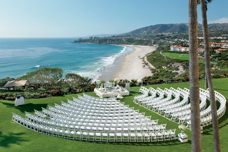 Ritz Carlton Laguna Beach Wedding Ceremony Set Up