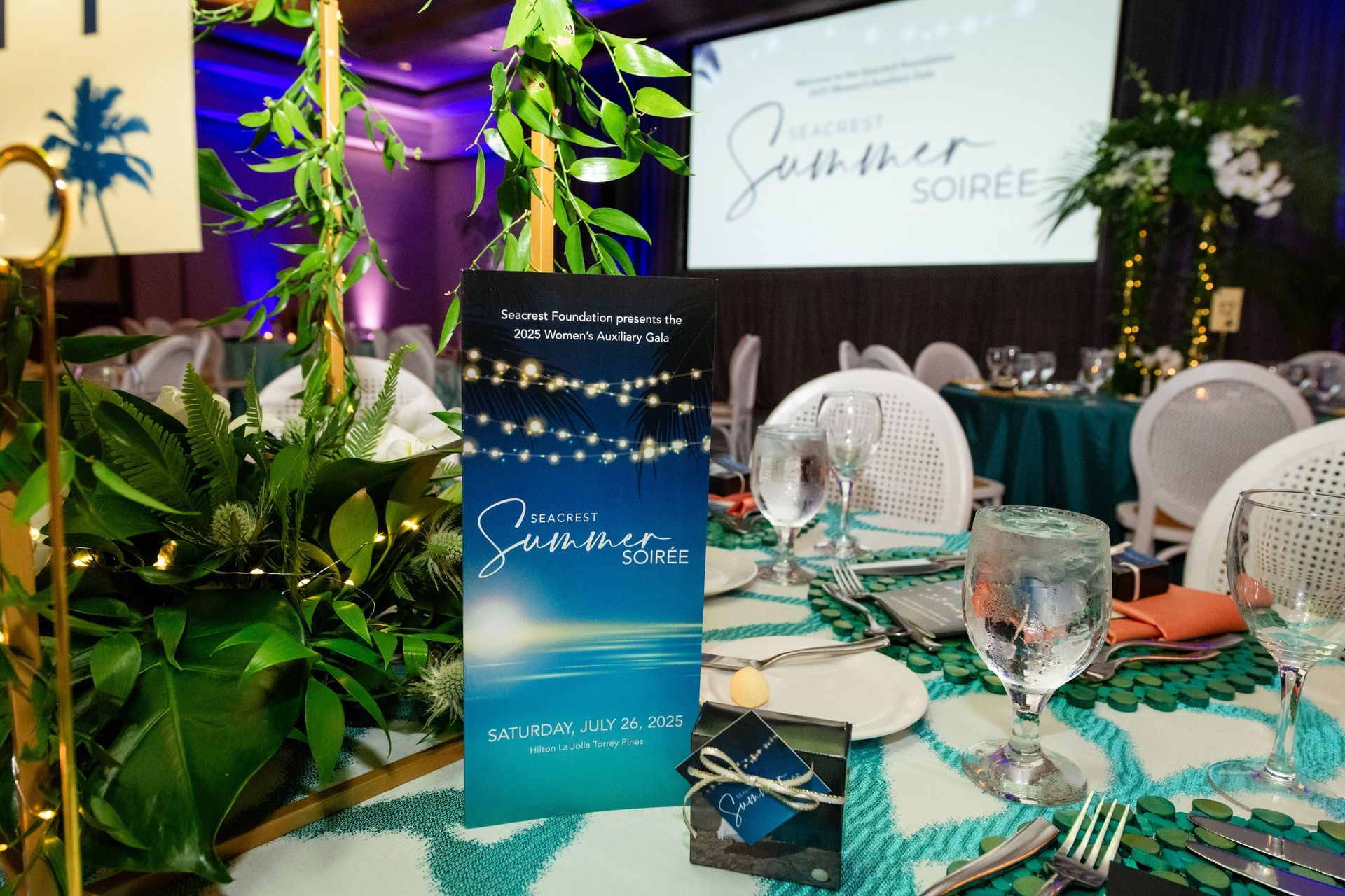 Decorated table at 
