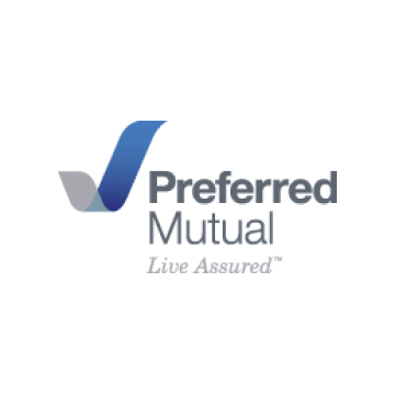 Preferred Mutual logo in blue and gray with the tagline “Live Assured”