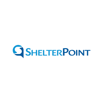 ShelterPoint blue logo on a white background
