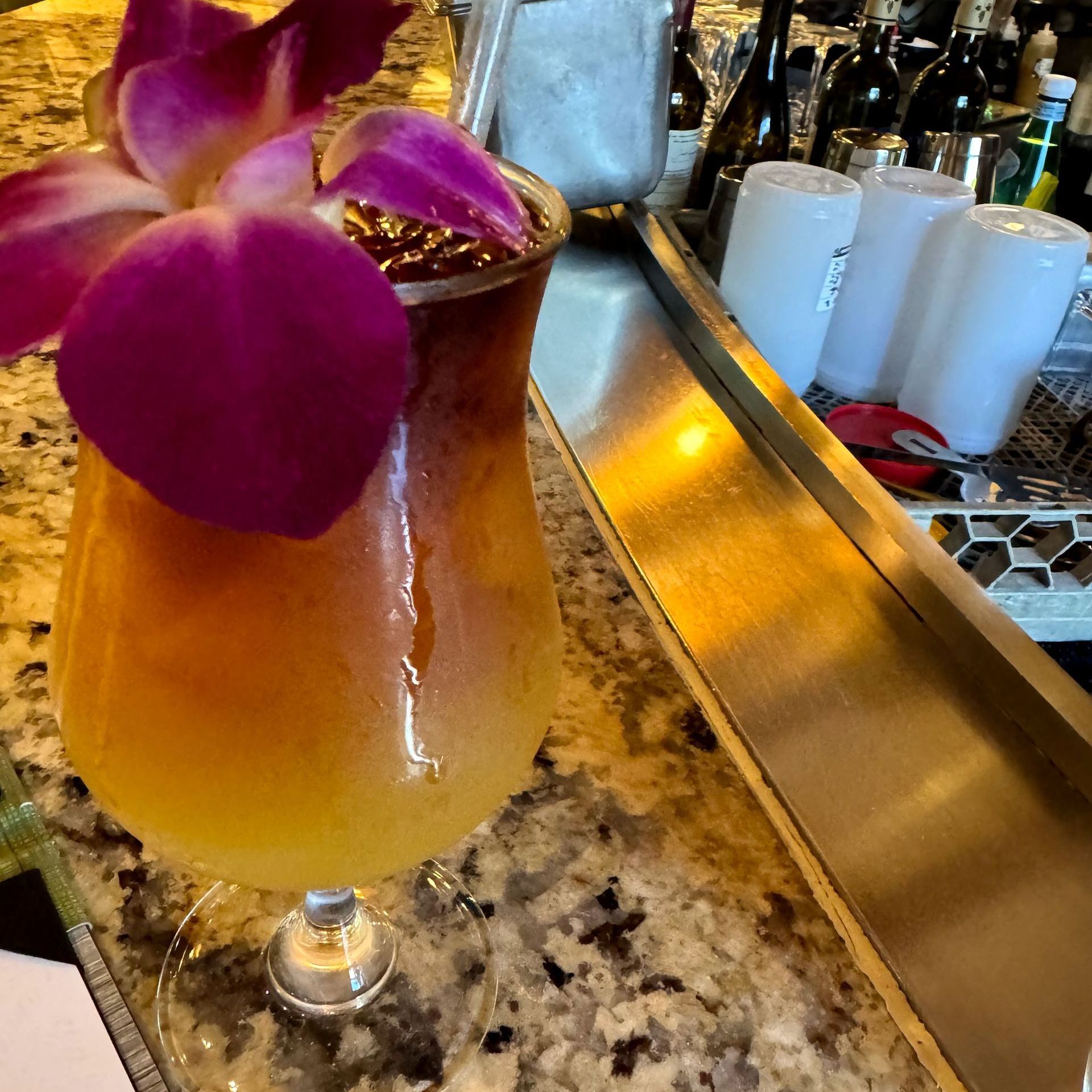 Mai Tai on a bar at the Aloho Room in Venice Beach, CA