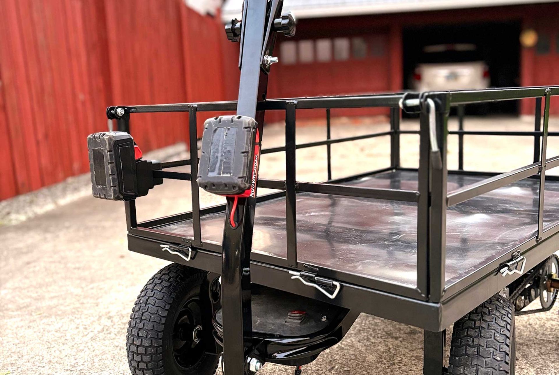 battery powered wagon for construction materials
