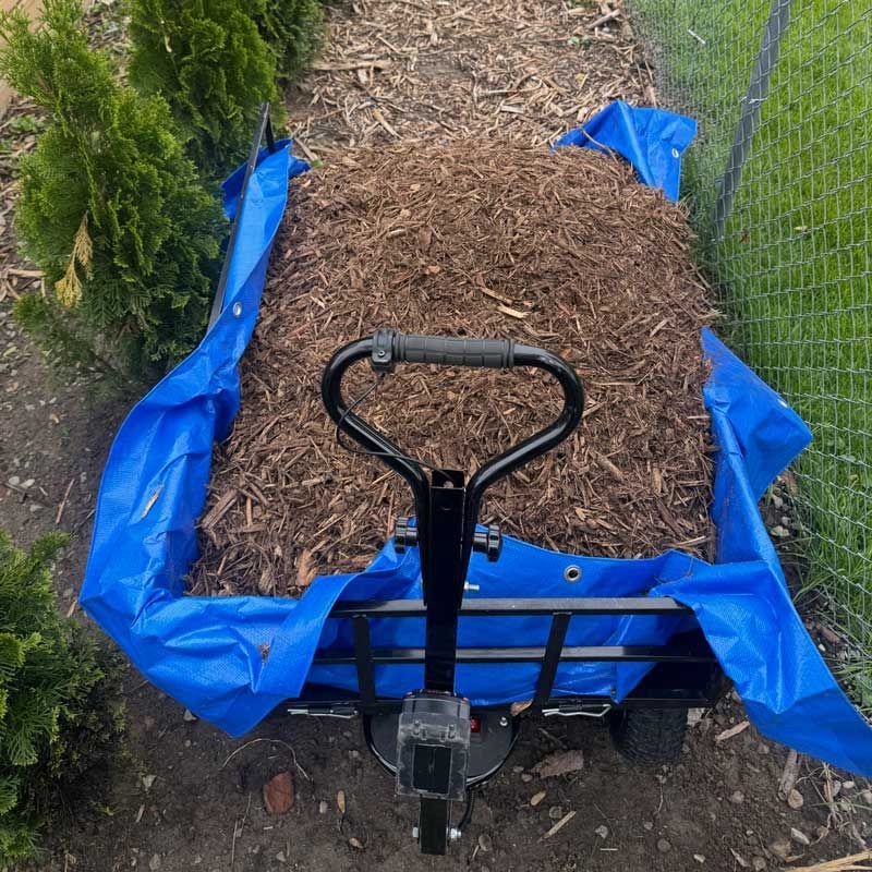 electric utility wagon for moving compost