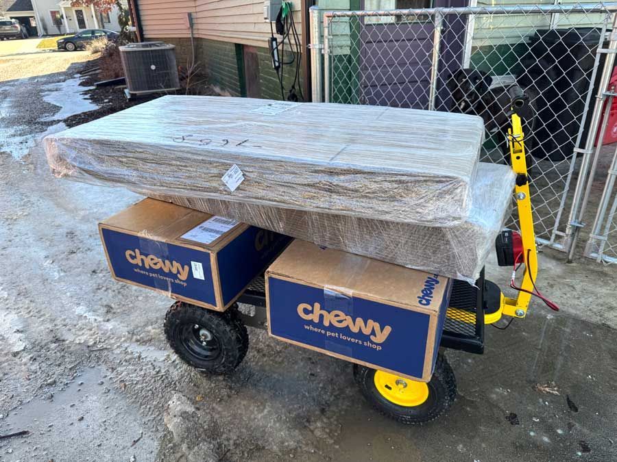 battery powered utility cart for backyard work