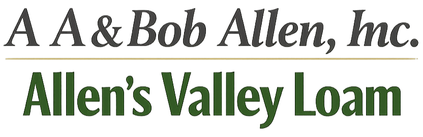 AA & Bob Allen, Inc. Allen's Valley Loam logo in black and green text