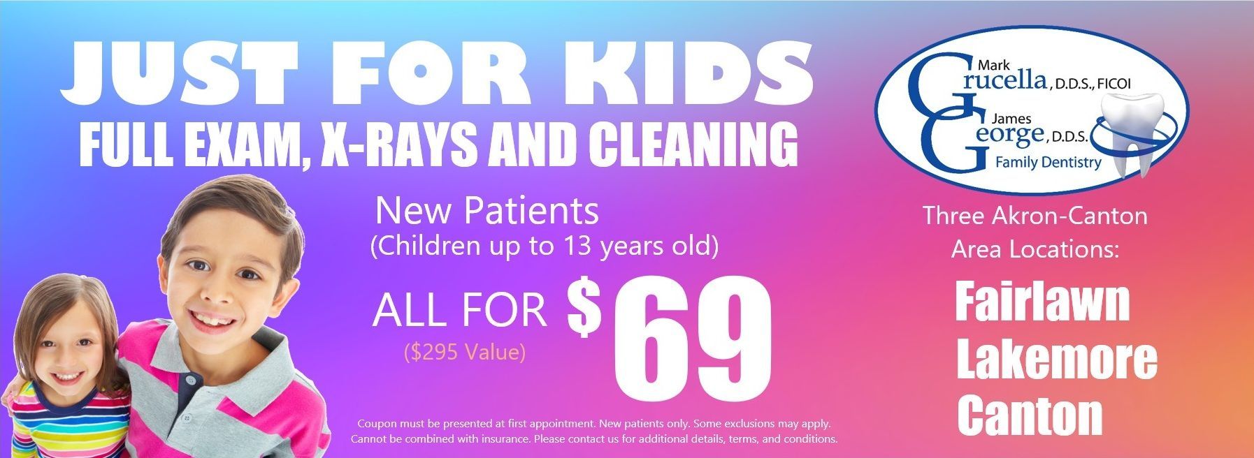 Coupon New Patient Just for Kids $69 OFF