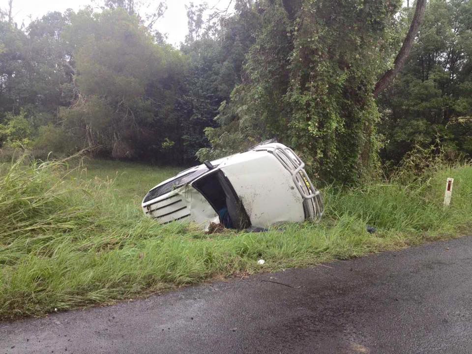 Car Crashed On The Side Of The Road — Alpine Towing Services in Lismore, NSW