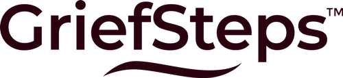A logo for griefsteps is shown on a white background.