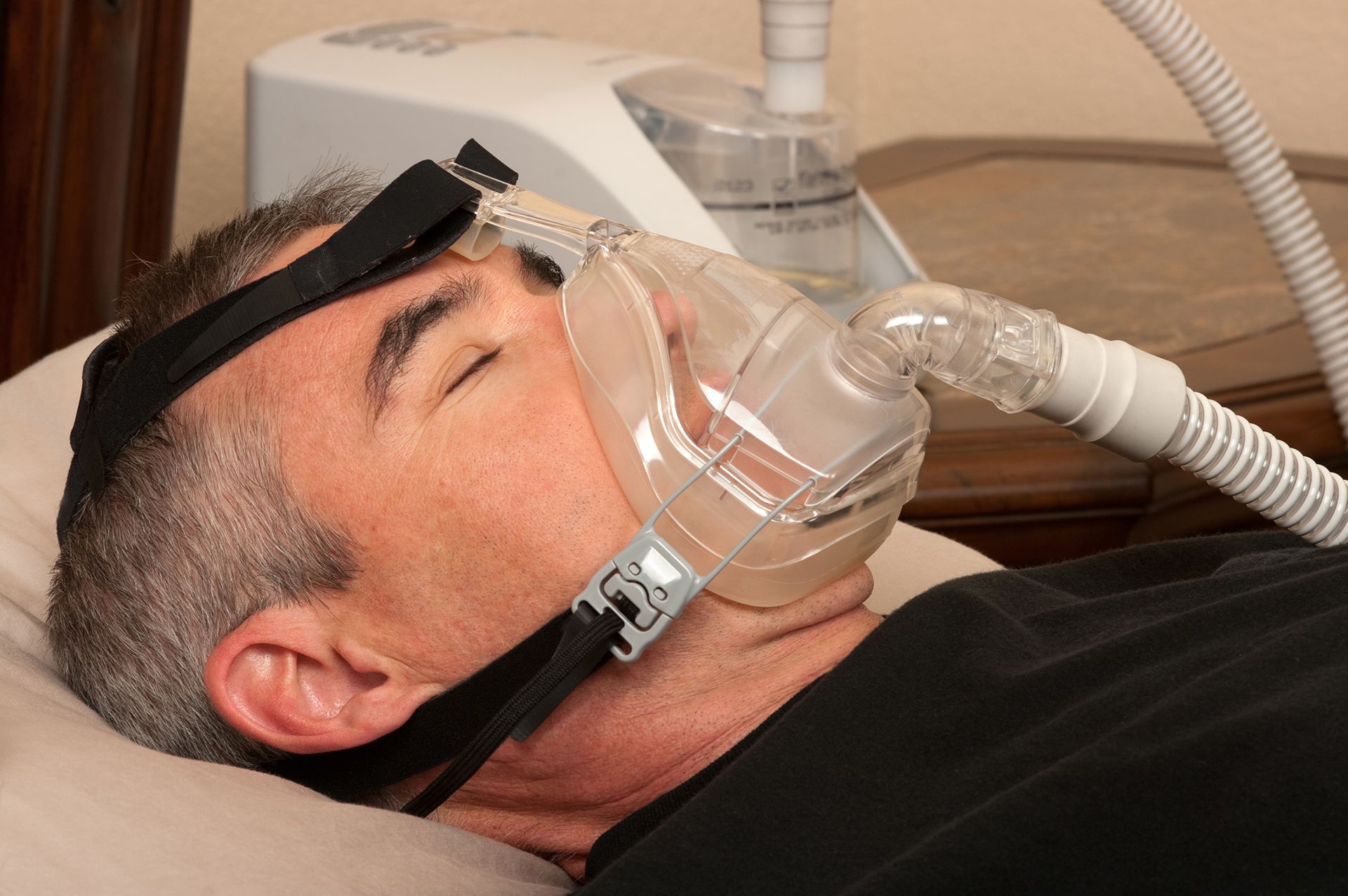 Man with Sleeping Machine