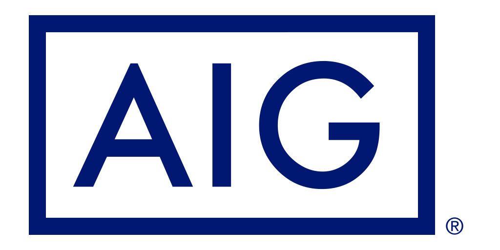 AIG logo: Blue letters