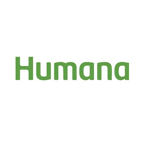 Humana logo in green letters on a white background.