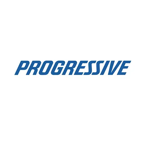 Progressive Insurance logo in blue text.