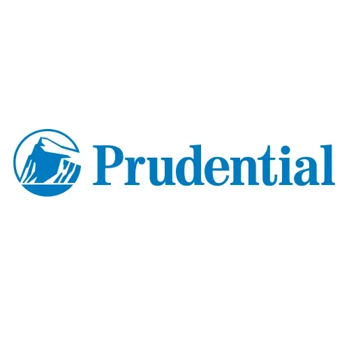 Prudential logo: blue text next to a blue circle with the Rock of Gibraltar.