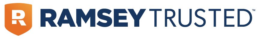 Ramsey Trusted logo: Orange shield with 
