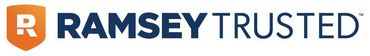 Ramsey Trusted logo: Orange shield with