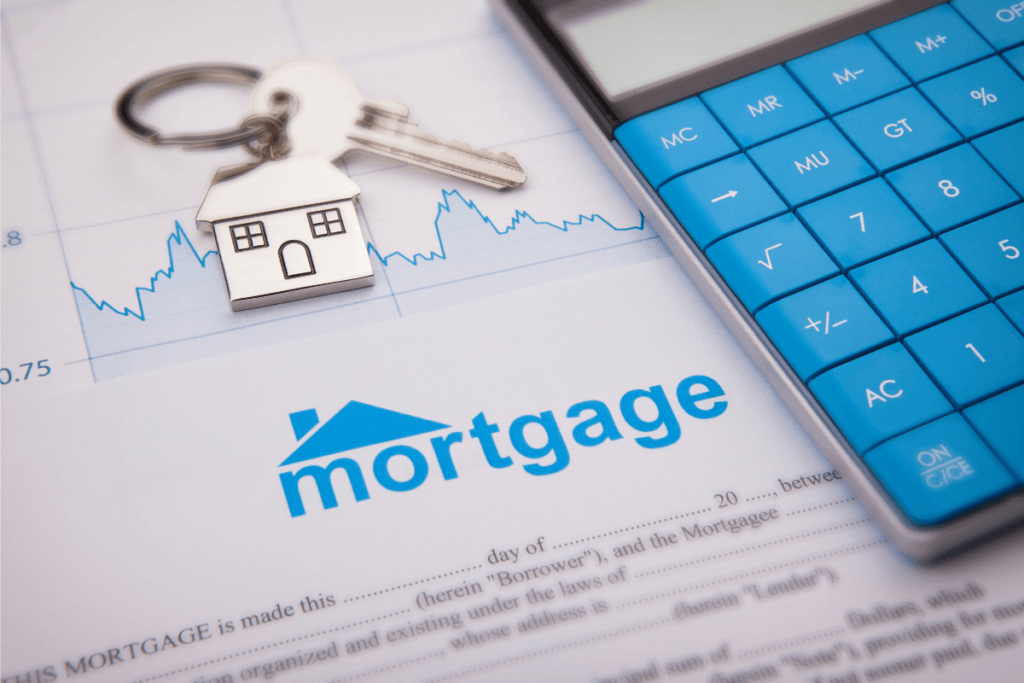The word mortgage is on a piece of paper